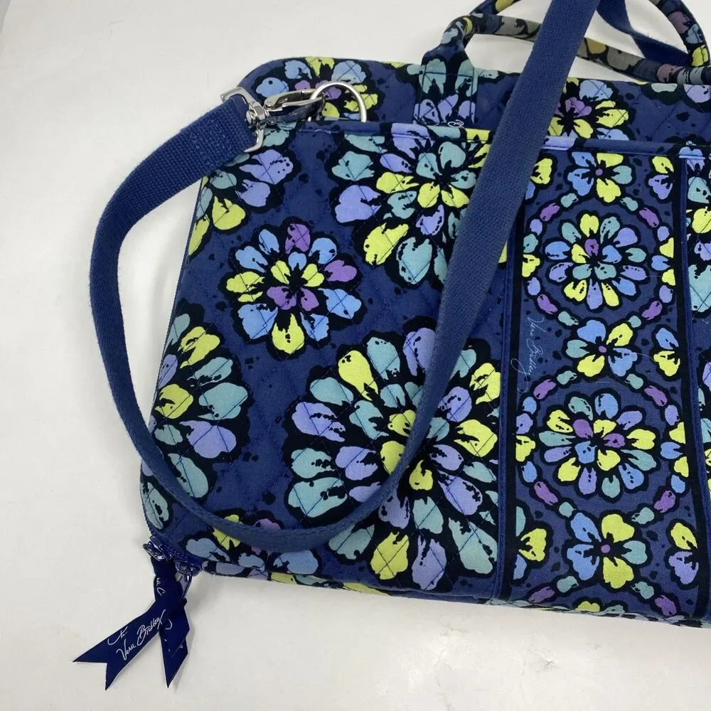 Vera Bradley Indigo Pop Messenger Laptop Adjustable 17